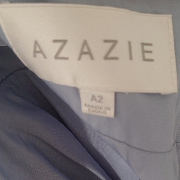 Azazie Dusty Blue Maxi Dress - Picture 2 of 10